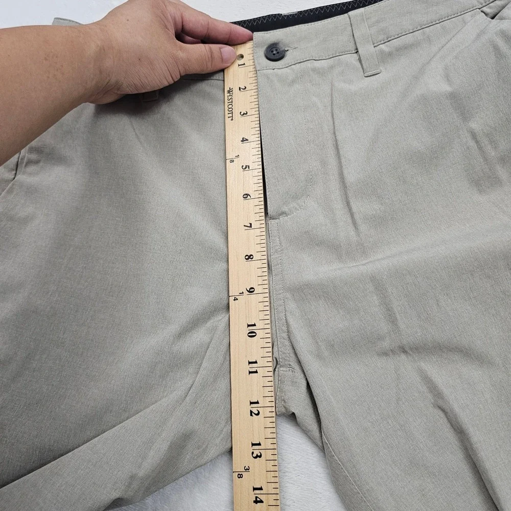 Vuori Hybrid Shorts Mens 32 Khaki Tan Aim Stretch Boardshorts Chino Surf Outdoor